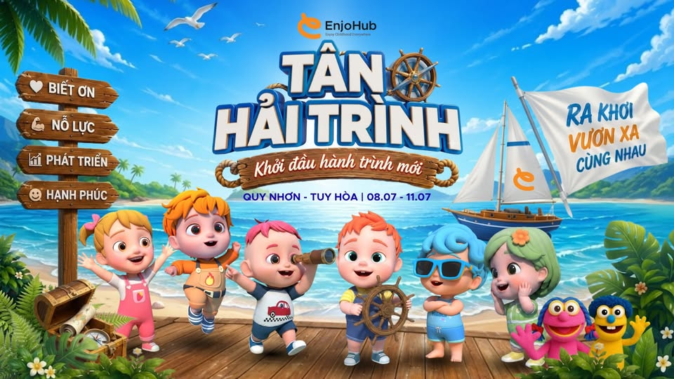 Du lịch hè EnjoHub, Tân Hải Trình, Quy Nhơn, Tuy Hòa, Teambuilding, Ra Khơi, Gala Dinner, Đêm Hoa Tiêu, văn hóa doanh nghiệp, du lịch hè, EnjoHub